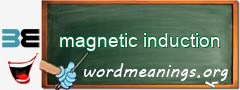 WordMeaning blackboard for magnetic induction